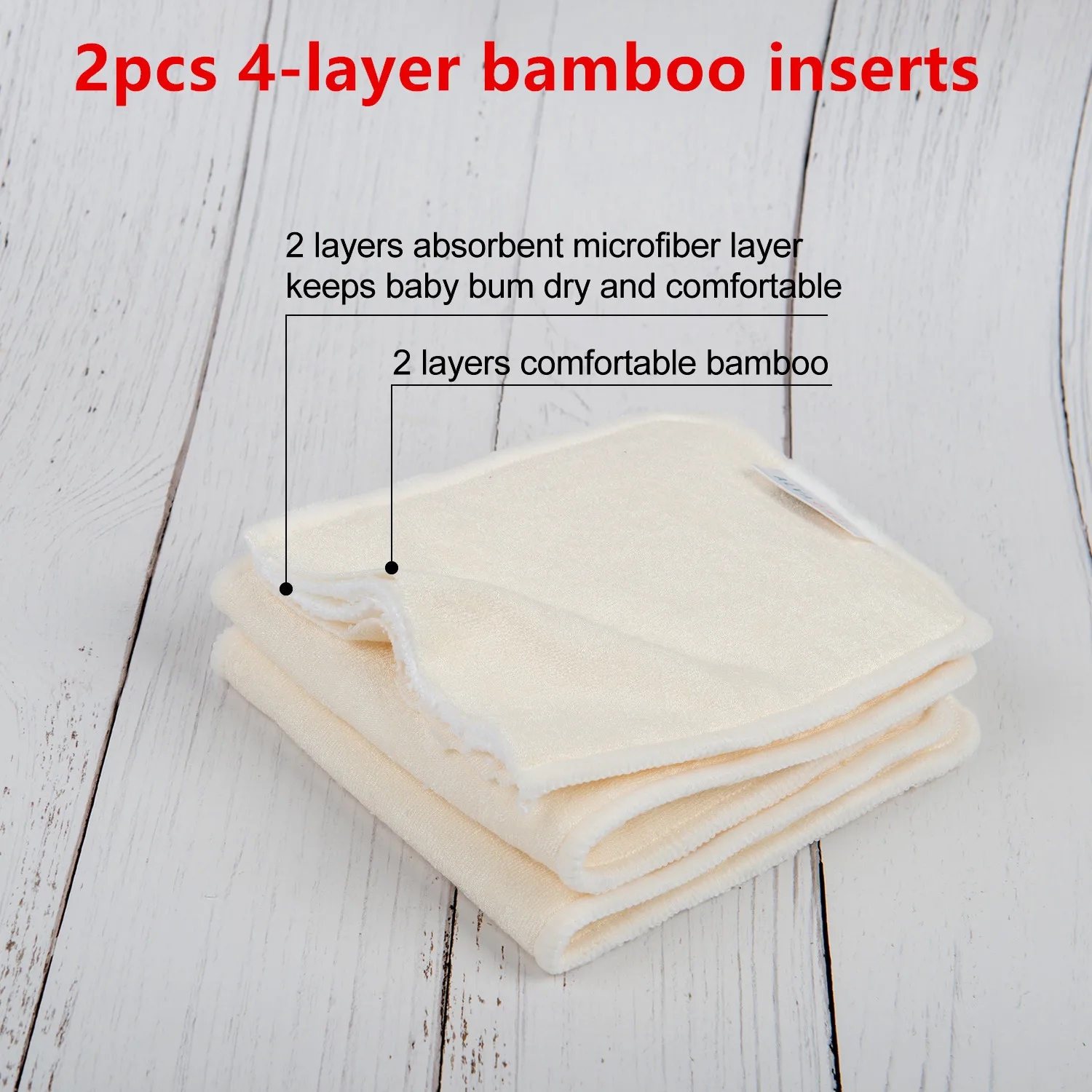 2pcs 4-layer bamboo
