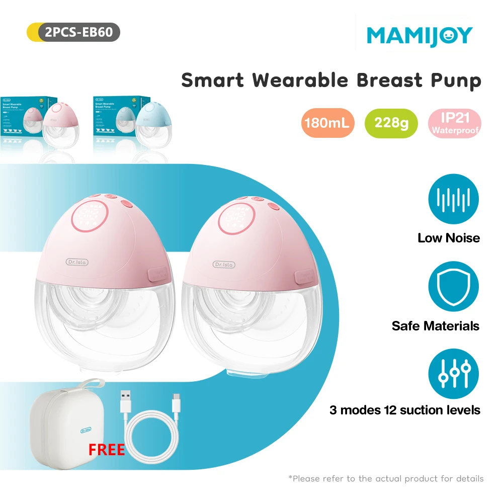 MAMIJOY EB60 Extractor de leche eléctrico portátil silencioso