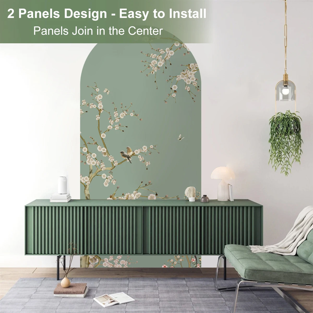 Neauty Vinilo Decorativo Arco Floral para Habitación Infantil - imagen 2
