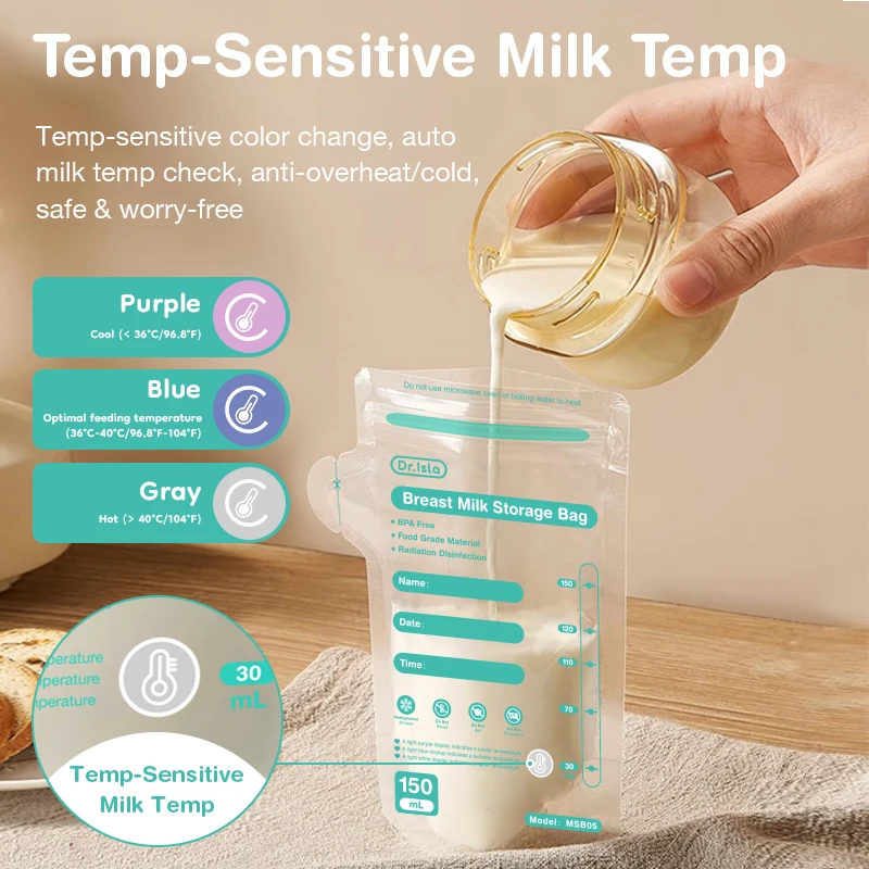 Bolsas para leche materna MAMIJOY con indicador de temperatura - imagen 4