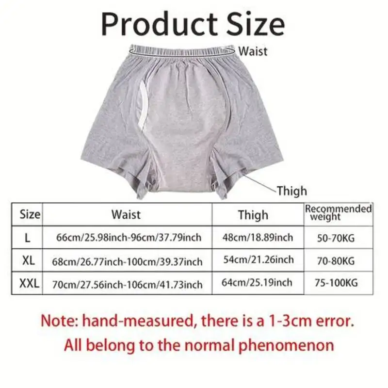 Paquete de 2 pañales tipo bóxer lavables para adultos, reutilizables para uso familiar, cómodos, reductores de ruido, fáciles de limpiar, color sólido - imagen 2