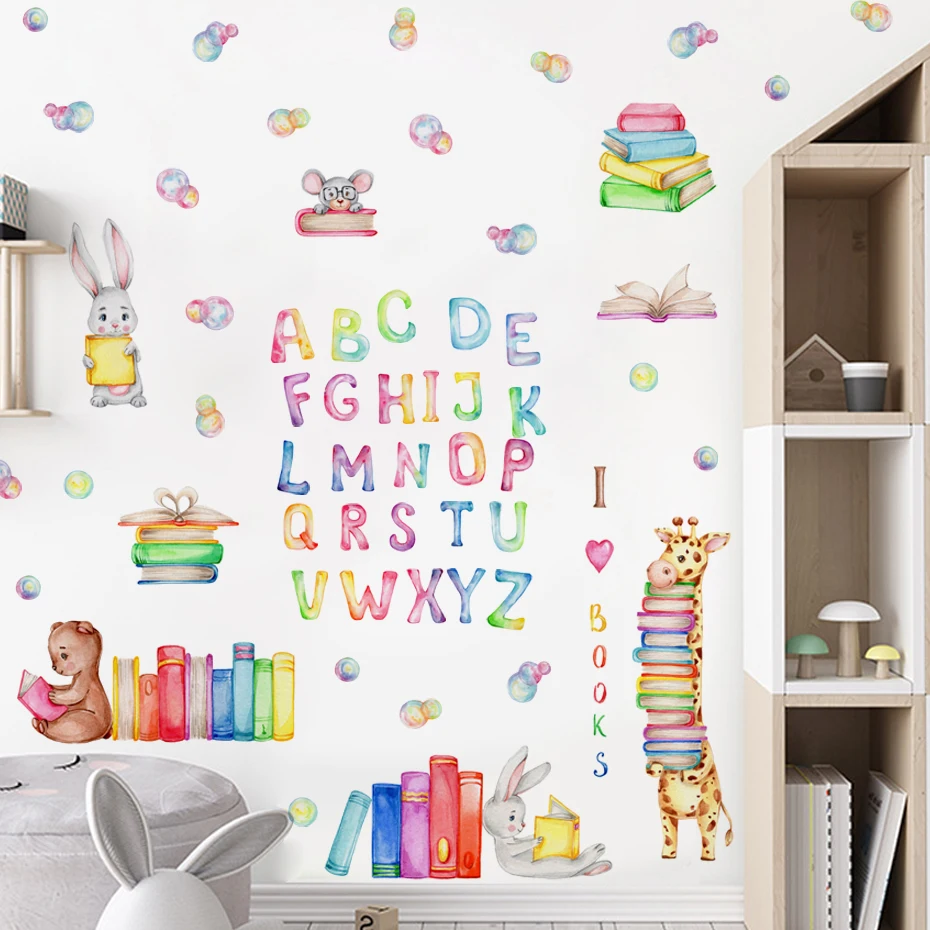Vinilos decorativos con animales y letras para habitación infantil - imagen 5