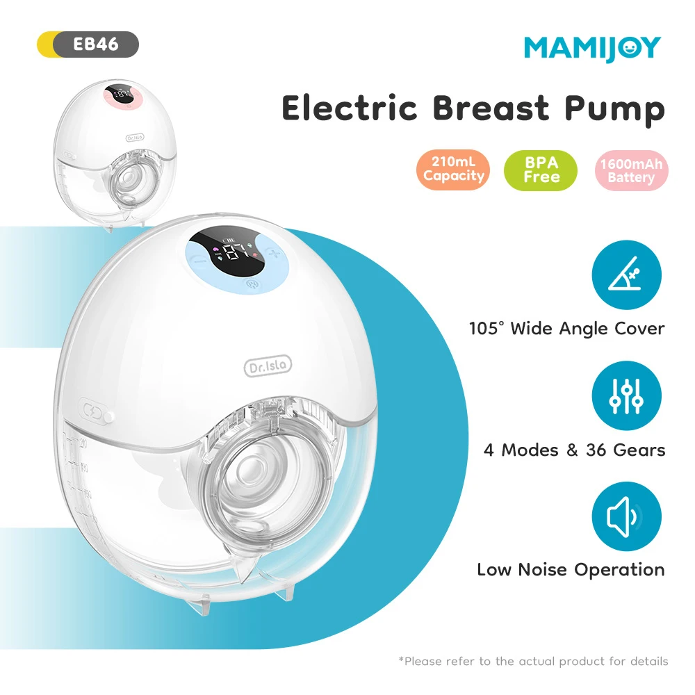 MAMIJOY extractor de leche portátil manos libres 4 modos y 36 niveles extractores de leche eléctricos recogedor de leche cómodo extractor de leche portátil EB46