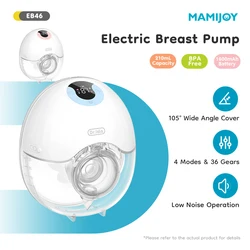 MAMIJOY extractor de leche portátil manos libres 4 modos y 36 niveles extractores de leche eléctricos recogedor de leche cómodo extractor de leche portátil EB46