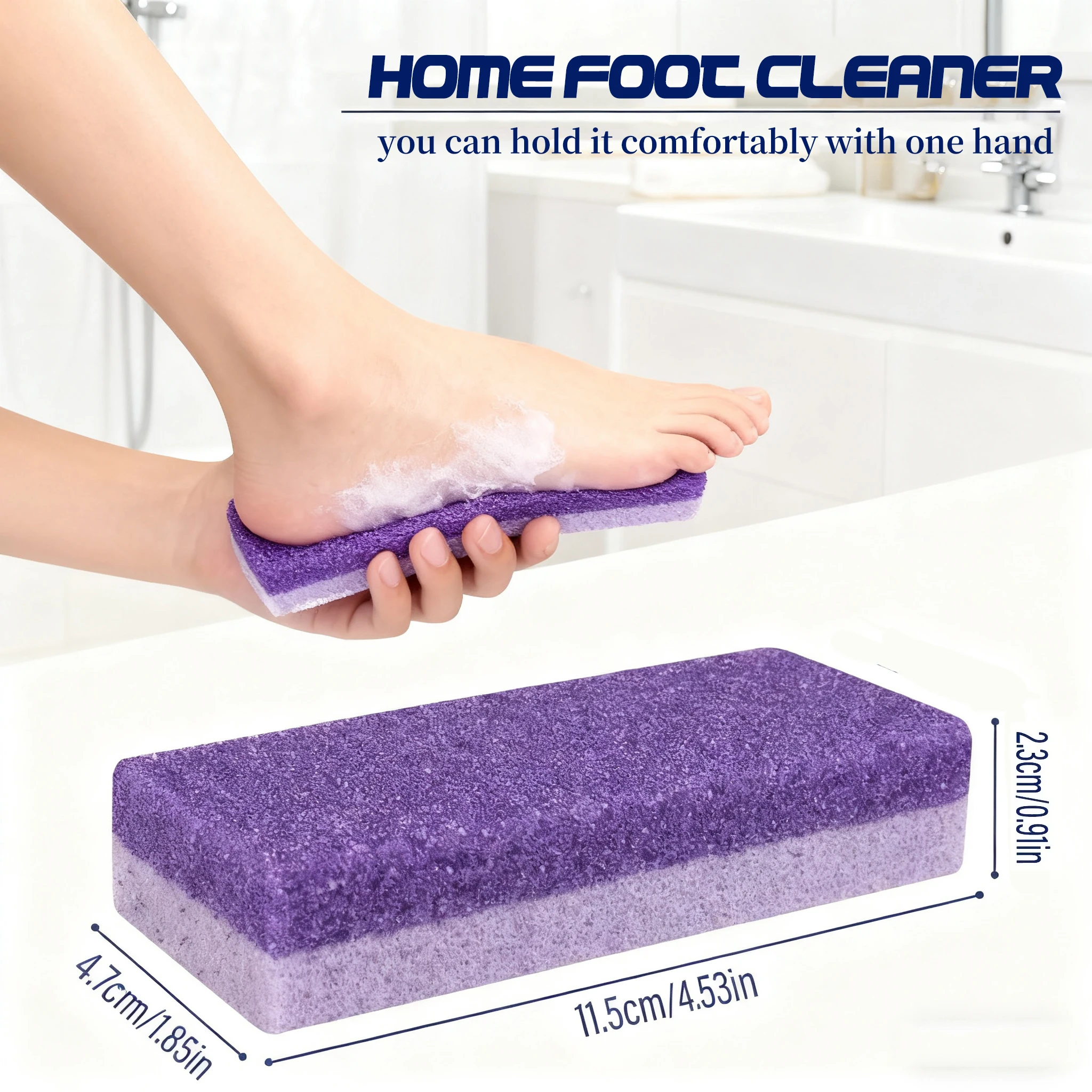 Lima de pies de piedra pómez, eliminador de callos y piel muerta, depurador de talón para pies lisos, herramienta exfoliante de pedicura, 2/5 Uds.