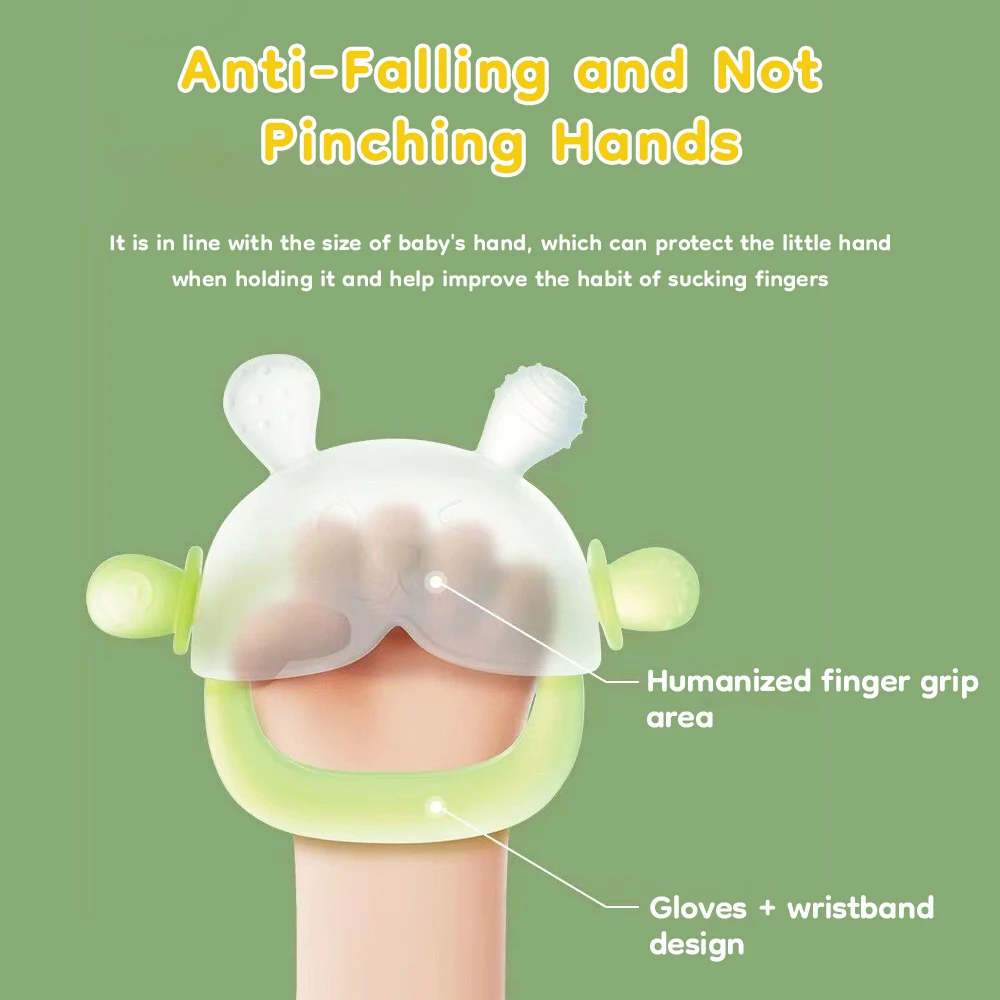 MAMIJOY nuevo anillo mordedor para bebé, productos de entrenamiento de silicona anticaída para masticar, productos para bebés sin BPA para bebés de 2 meses recién nacidos YJ01 - imagen 3