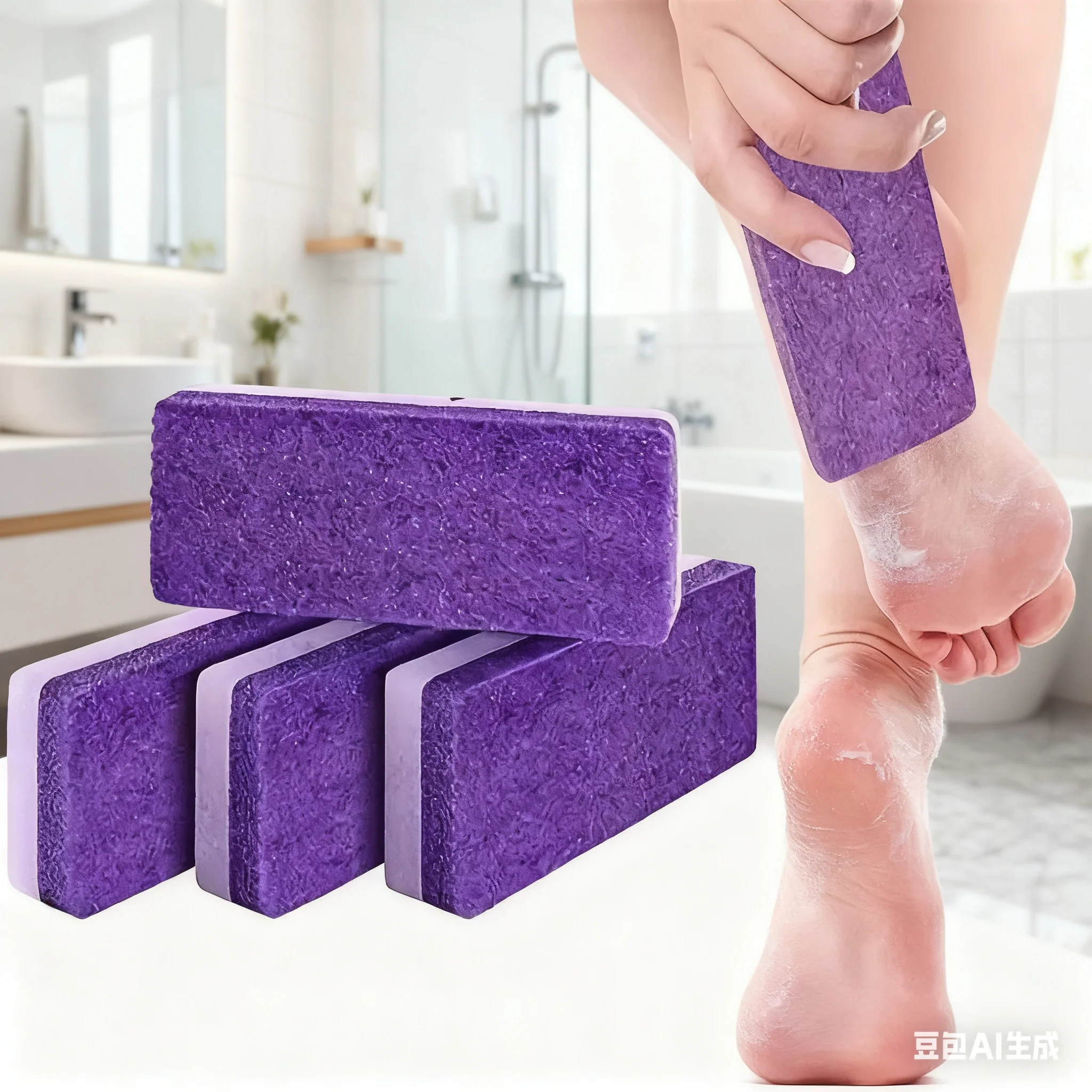 Lima de pies de piedra pómez, eliminador de callos y piel muerta, depurador de talón para pies lisos, herramienta exfoliante de pedicura, 2/5 Uds. - imagen 2