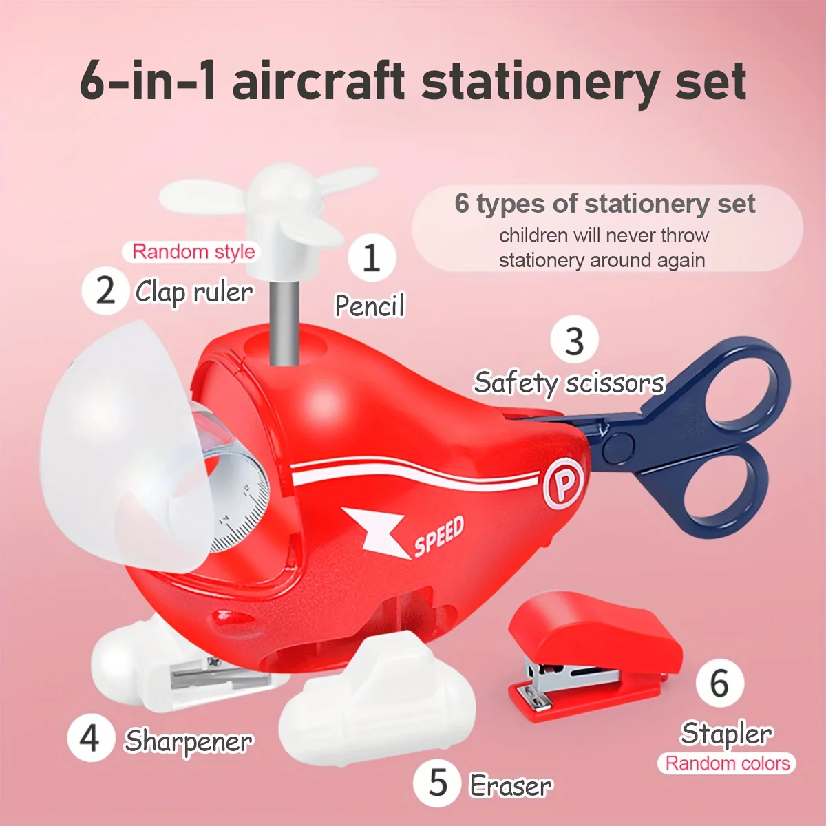 Juguete creativo avión papelería para niños – Decoración escritorio - imagen 2