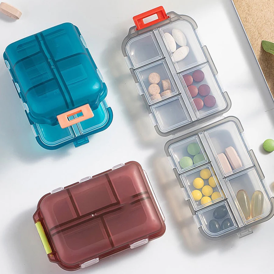 Organizador de pastillas plegable para viaje – Caja portátil - imagen 4