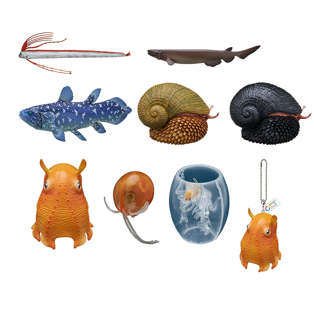 Ikimon-Juguetes de gashapon para niños, juguetes de criaturas de aguas profundas, coarfish, coelacanto, tiburón, adorabilis, escamas, Gigantocypris, imán de cadena - imagen 3