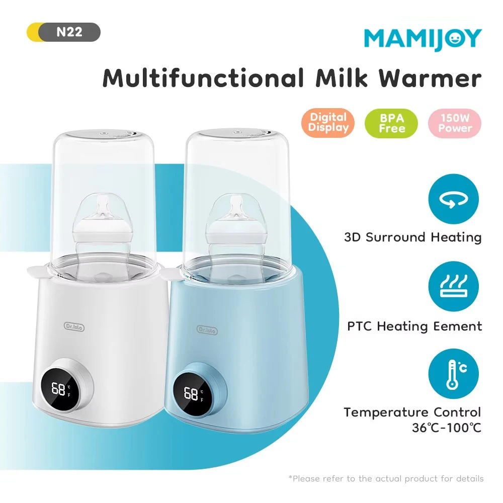 Calentador de biberones MAMIJOY multifunción 36-100 °   Calentador de alimentos ajustable, esterilizador calentador de leche, Control preciso de temperatura N22