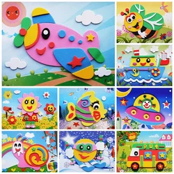 DIY creativo Animal de dibujos animados 3D pegatina de espuma EVA rompecabezas 20 estilos hechos a mano juguetes educativos de Aprendizaje Temprano para niños regalo