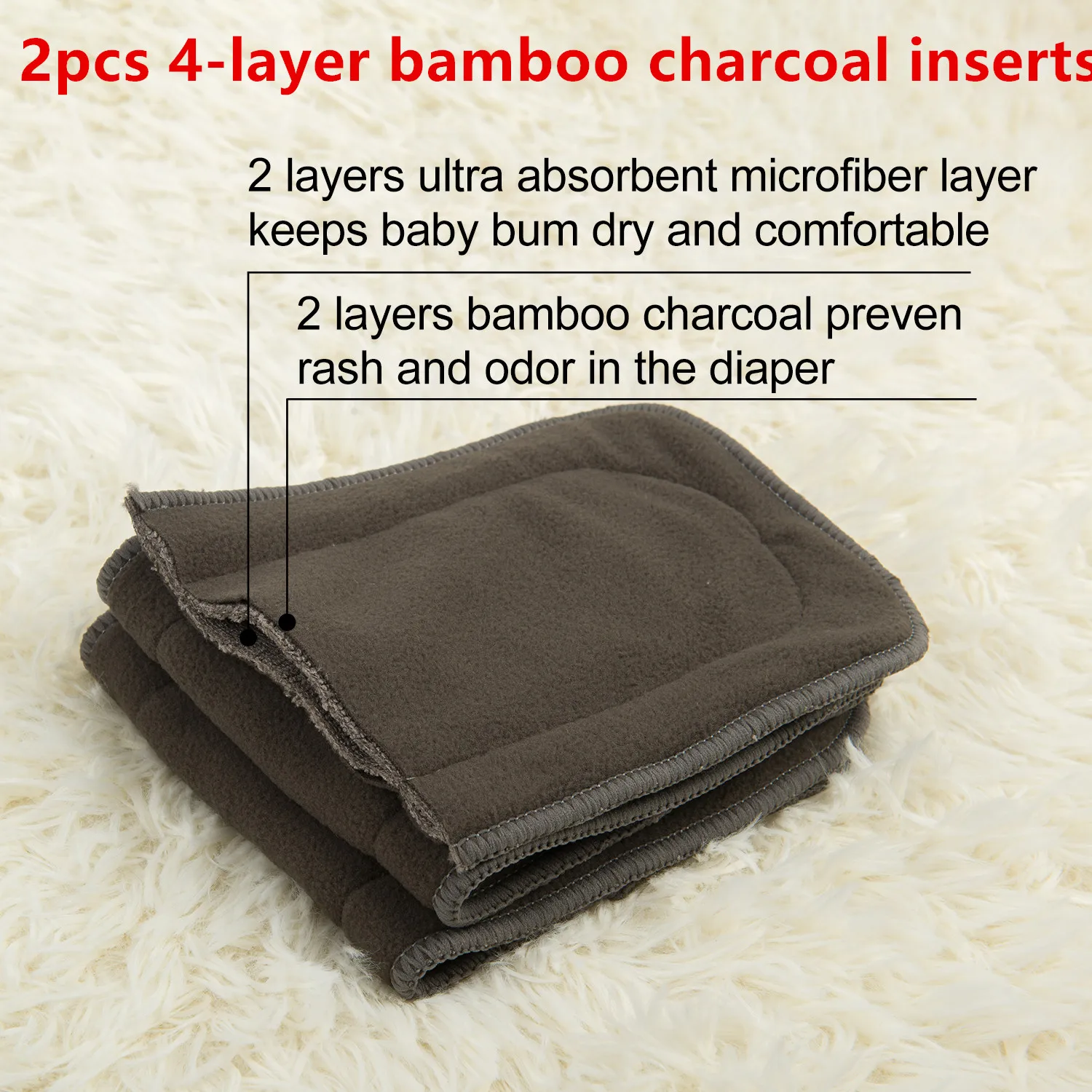 2pcs 4layer charcoal
