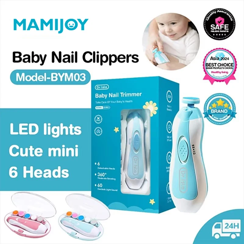 MAMIJOY cortaúñas eléctrico bebé – varias velocidades luz y silencio