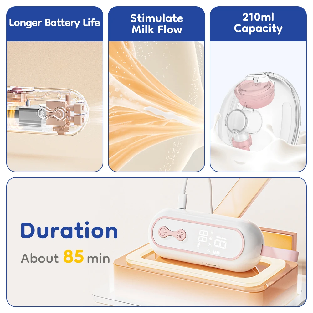 Extractor de leche portátil MAMIJOY AV66 multimodo nivel de succión - imagen 5