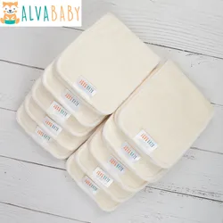 Alvababy insertos de bambú orgánico antibacteriano reutilizables para pañal de tela