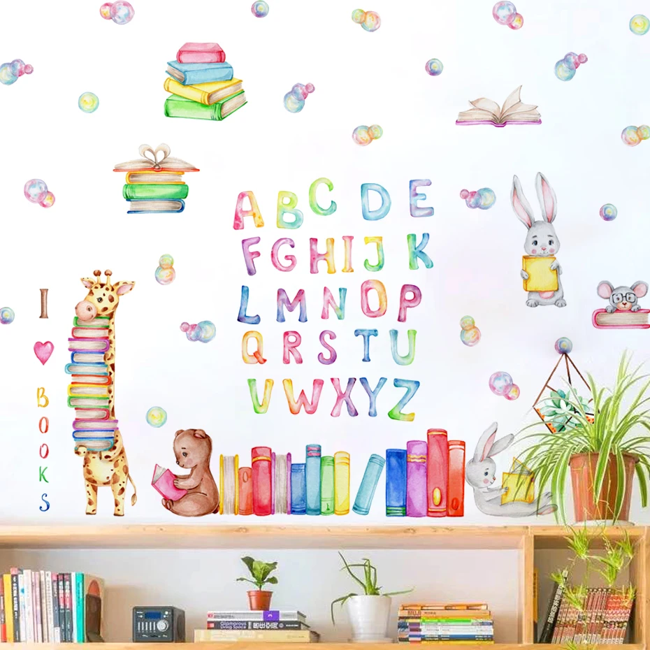 Vinilos decorativos con animales y letras para habitación infantil - imagen 3