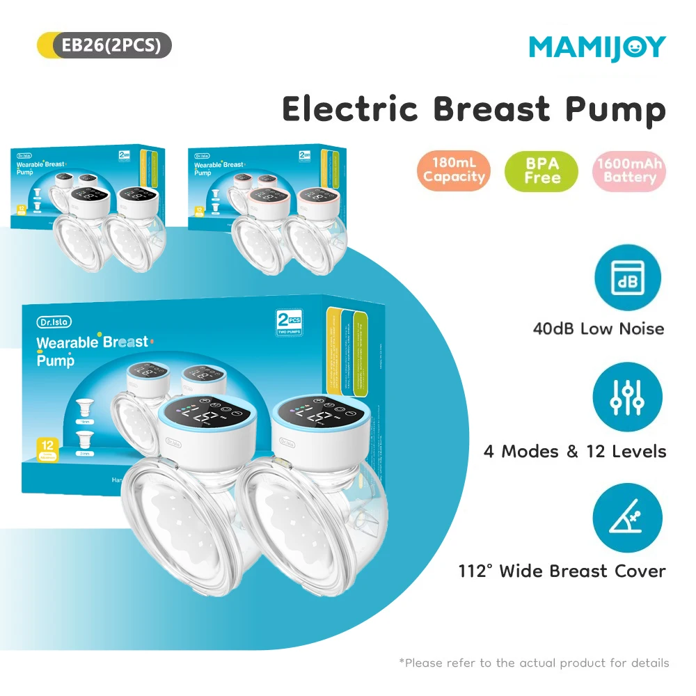MAMIJOY extractor de leche eléctrico manos libres portátil sin ruido - imagen 2