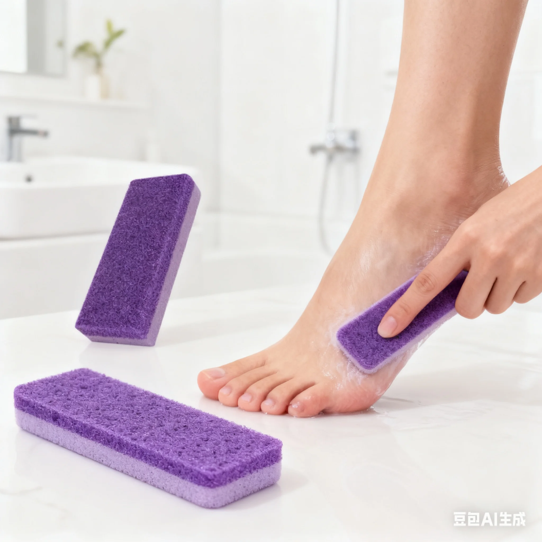 Lima de pies de piedra pómez, eliminador de callos y piel muerta, depurador de talón para pies lisos, herramienta exfoliante de pedicura, 2/5 Uds. - imagen 4