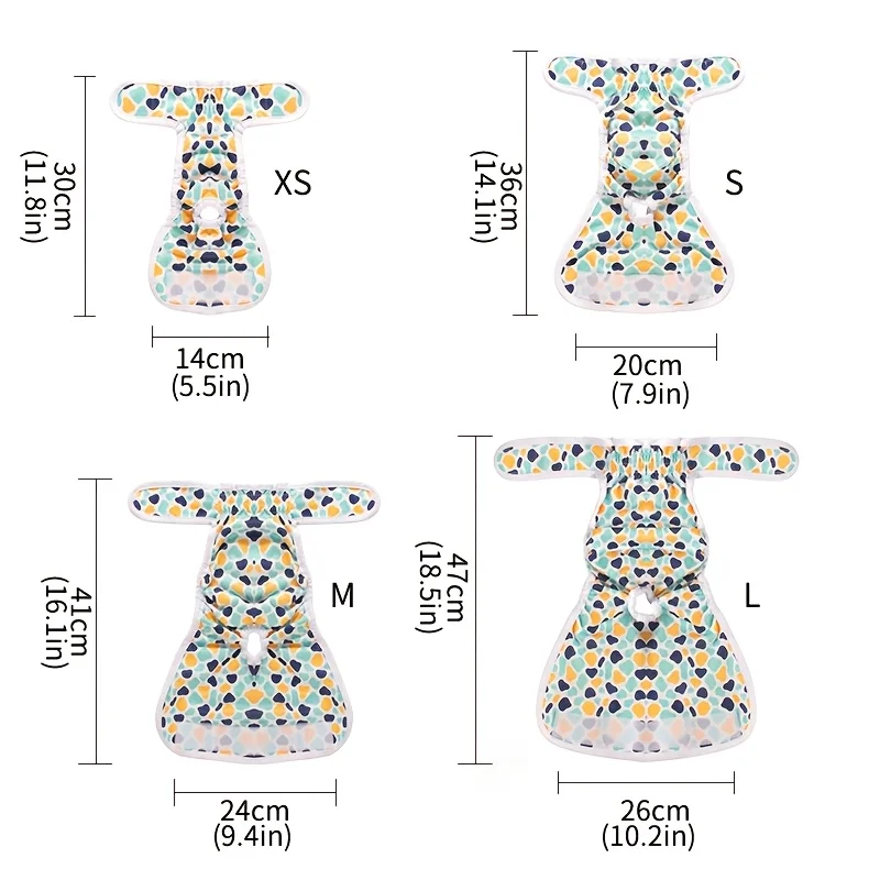 Pañales para perros lavables de poliéster cómodos y transpirables: pantalones cómodos para el período de mascotas para razas pequeñas a grandes - imagen 5