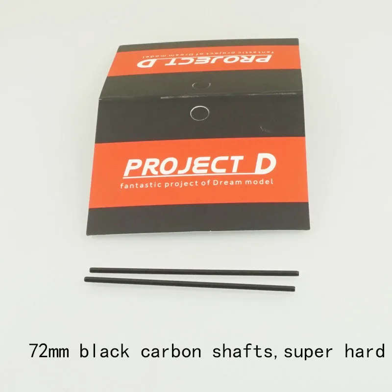 Coche de carreras Project D mini 4WD, 72mm, ejes "carbono" negros, 2 uds.