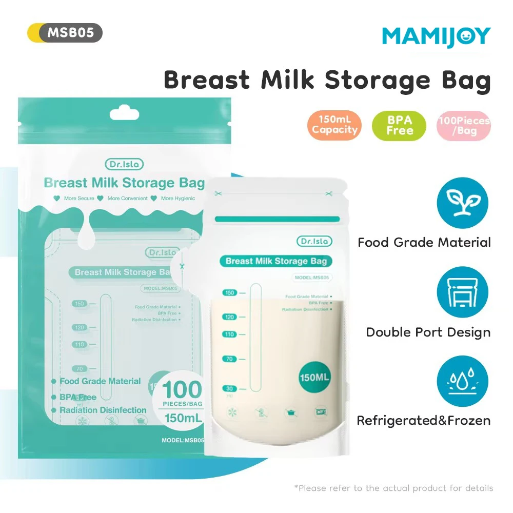 MAMIJOY 100 Uds 150ML bolsa de almacenamiento de leche materna desechable de pequeña capacidad bolsa de almacenamiento de leche congelada bolsas de alimentación seguras sin BPA