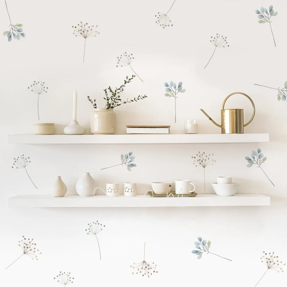 Pegatina de pared infantil floral extraíble de acuarela - imagen 3
