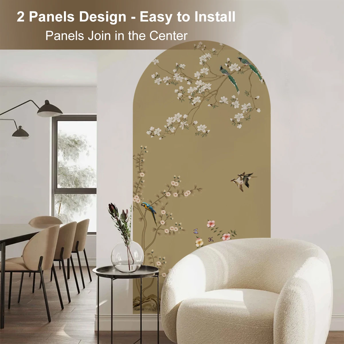 Neauty Vinilo Decorativo Arco Floral para Habitación Infantil - imagen 3