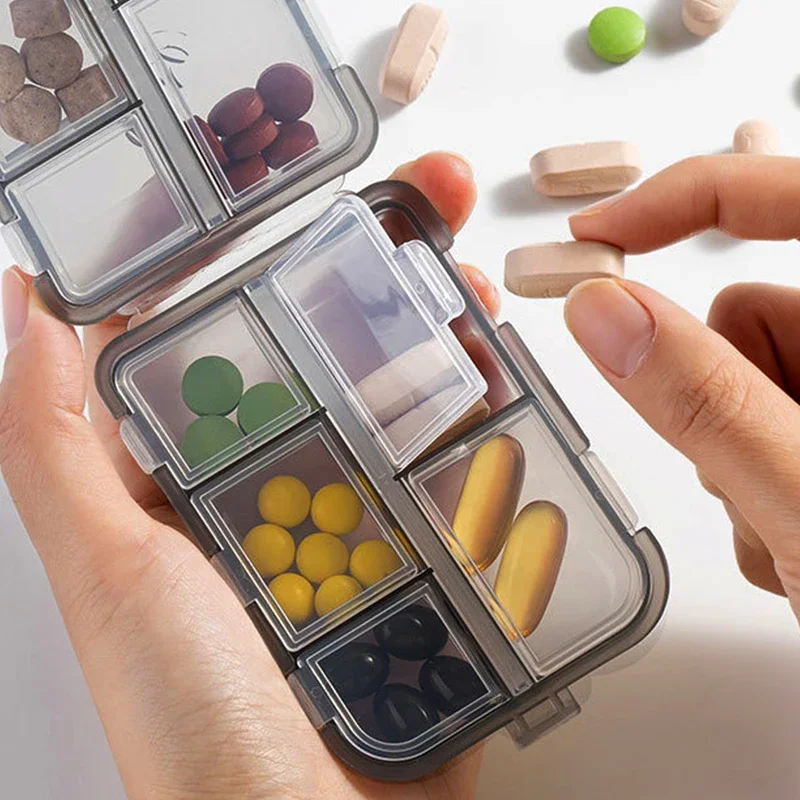 Organizador de pastillas plegable para viaje – Caja portátil - imagen 2