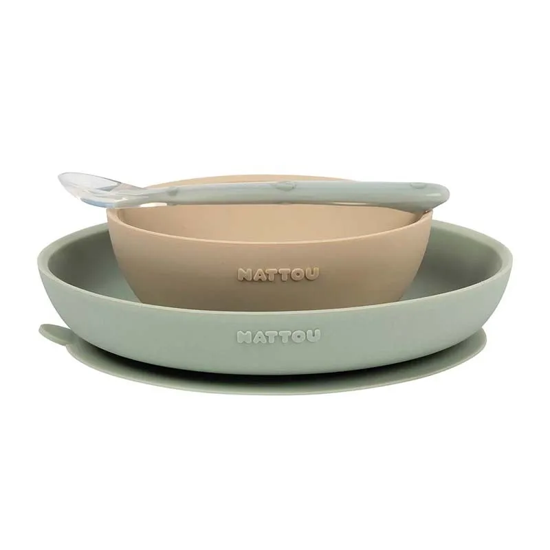 Nattou Vajilla de Silicona para Bebé