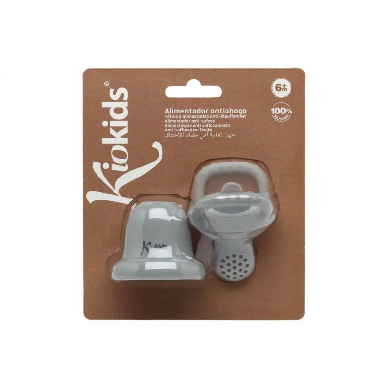 Kiokids Alimentador de silicona roja para bebé - imagen 2
