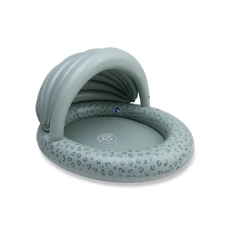 Swim Essentials piscina hinchable bebé con toldo leopardo verde