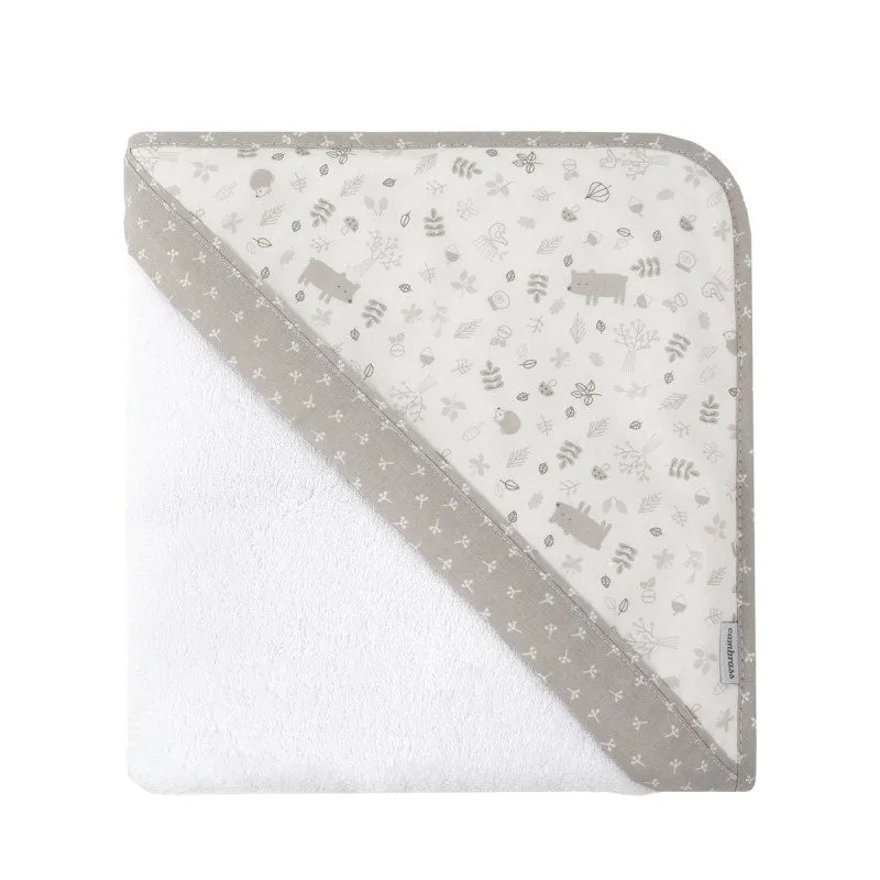 Cambrass capa de baño con capucha para bebé – estampado abeto verde
