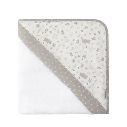 Cambrass capa de baño con capucha para bebé – estampado abeto verde