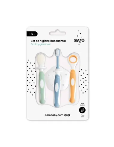 Set de higiene bucodental infantil de Saro – Dentífrico y cepillo - imagen 3