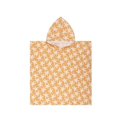 Poncho de playa Swim Essentials naranja con estrellas marinas