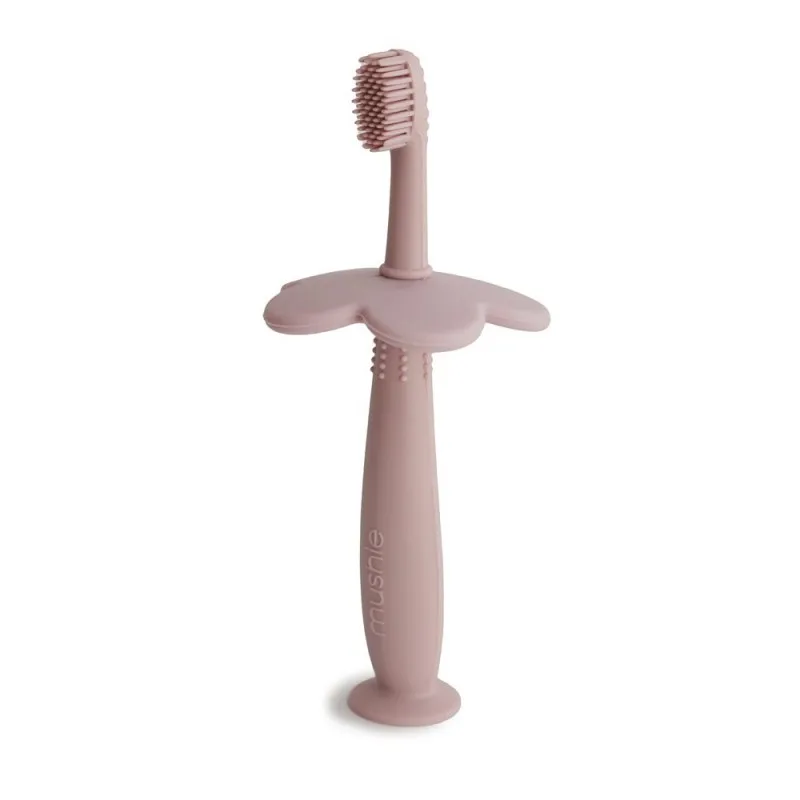 Cepillo de dientes infantil Mushie Flor – Ergonómico para niños - imagen 3
