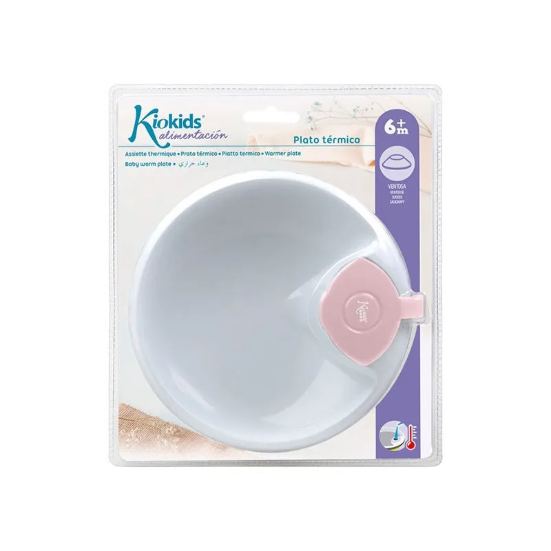 Kiokids Plato térmico con ventosa antideslizante para bebés - imagen 2