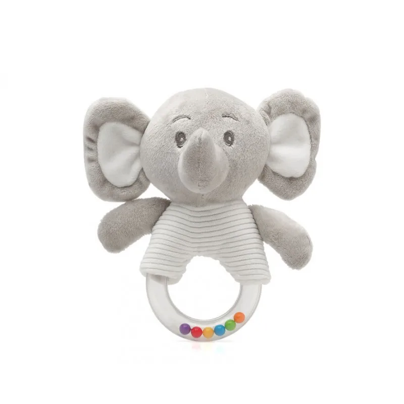 Sonajero de peluche elefante gris Kiokids para bebés
