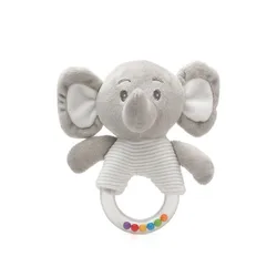 Sonajero de peluche elefante gris Kiokids para bebés