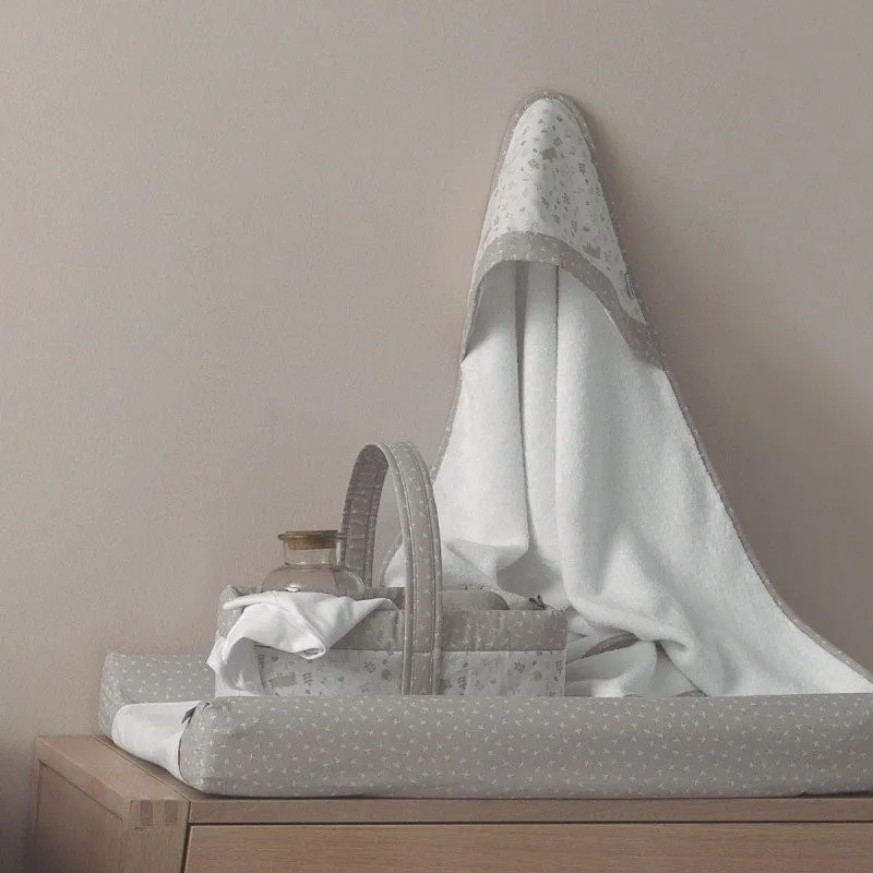 Cambrass capa de baño con capucha para bebé – estampado abeto verde - imagen 2