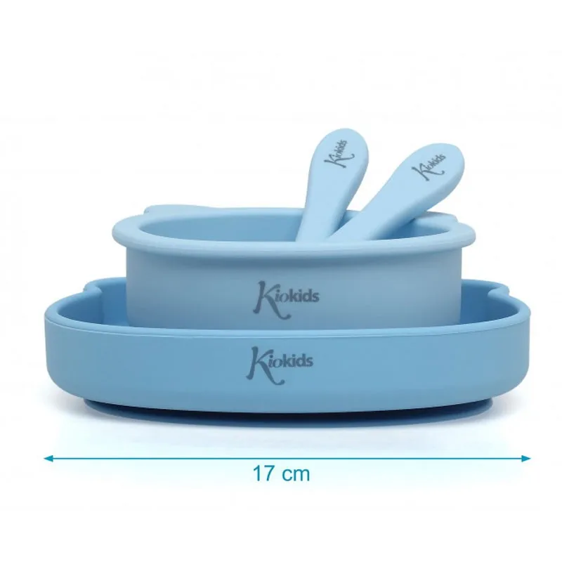 Kiokids Vajilla de Silicona para Bebé – Platos y Cubiertos - imagen 4