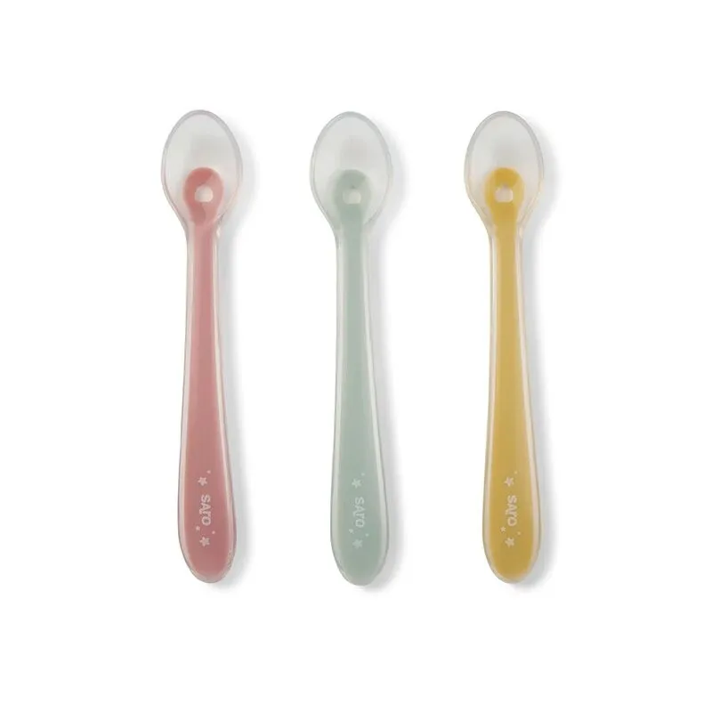 Saro set de cucharas de silicona para alimentación infantil