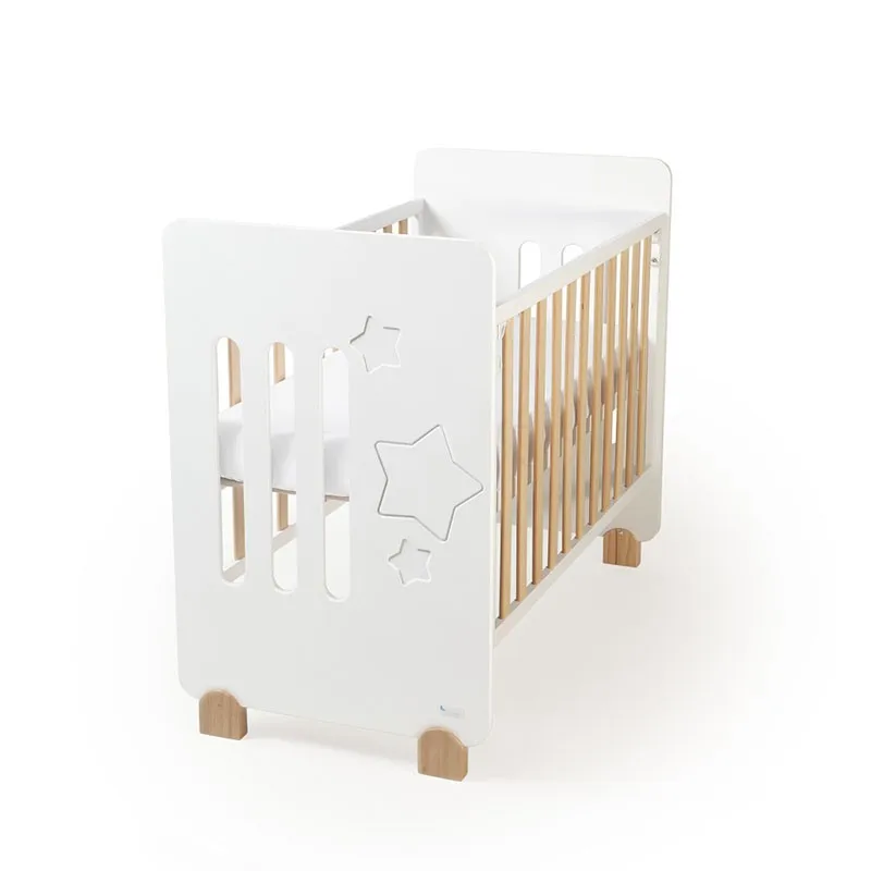 Interbaby Cuna Star Nature – Ecológica de madera natural para bebés - imagen 2