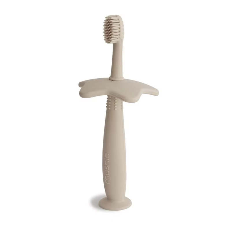 Cepillo de dientes infantil Mushie Flor – Ergonómico para niños - imagen 2