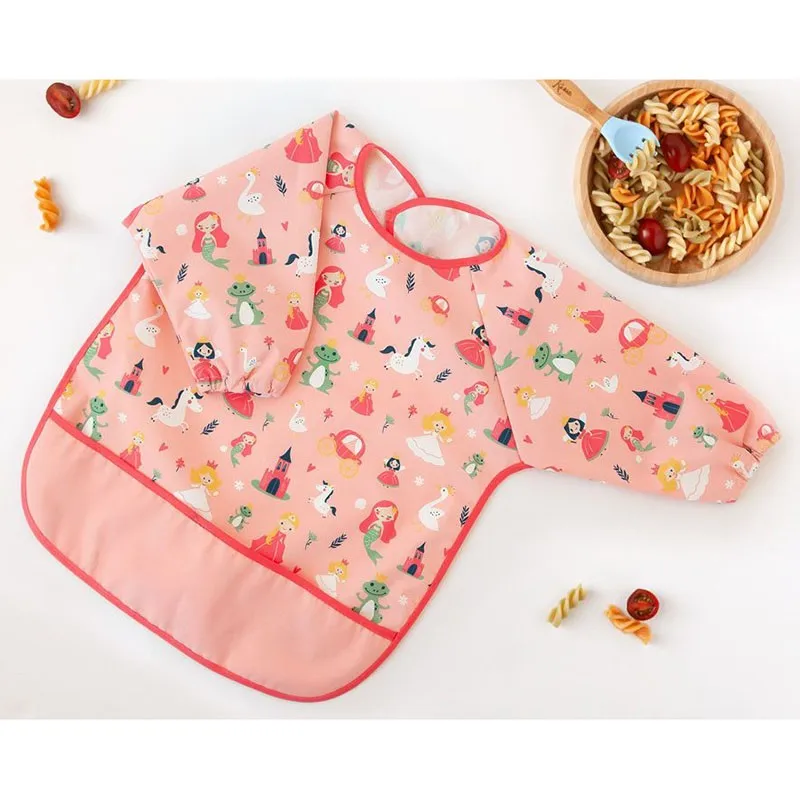 Kiokids Babero con mangas suave y absorbente para comer solo - imagen 2