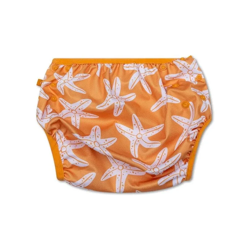 Swim Essentials Pañal de natación naranja con estrellas de mar - imagen 2