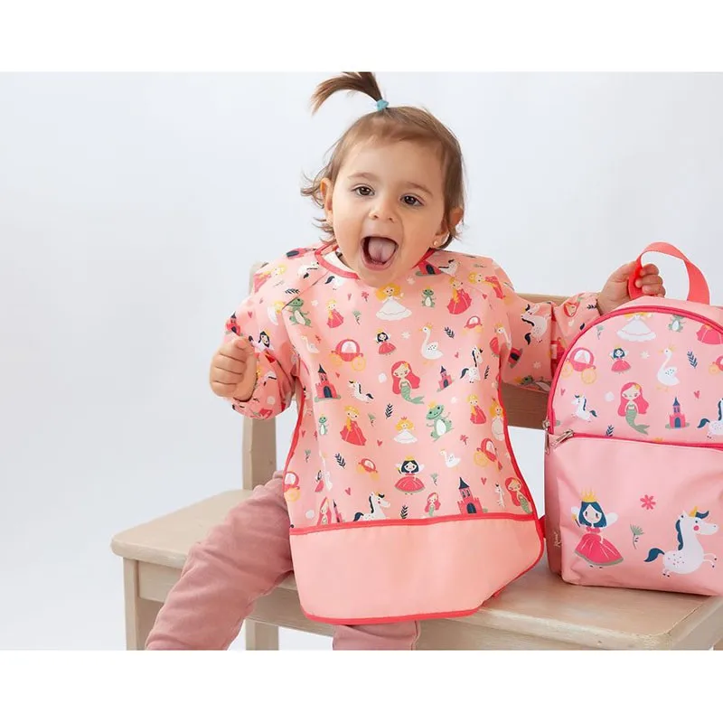 Kiokids Babero con mangas suave y absorbente para comer solo - imagen 3
