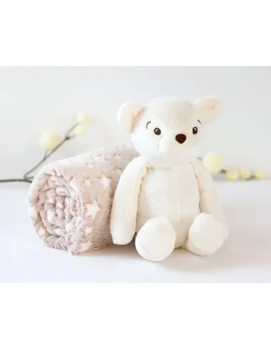 Osito de peluche Kiokids con mantita suave para niños - imagen 2