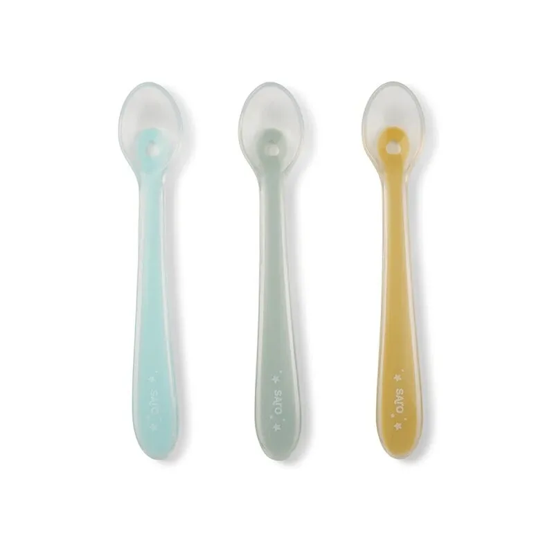 Saro set de cucharas de silicona para alimentación infantil - imagen 4